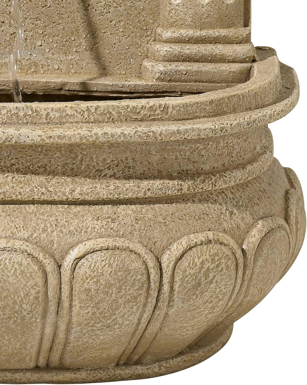 Royal Lion Face 31' High Large Italian Indoor Outdoor Decor Sand Stone Wall Fountain Basin Statue Water Feature for Outside Garden Patio Yard Backyard Porch Deck Relaxation - John Timberland