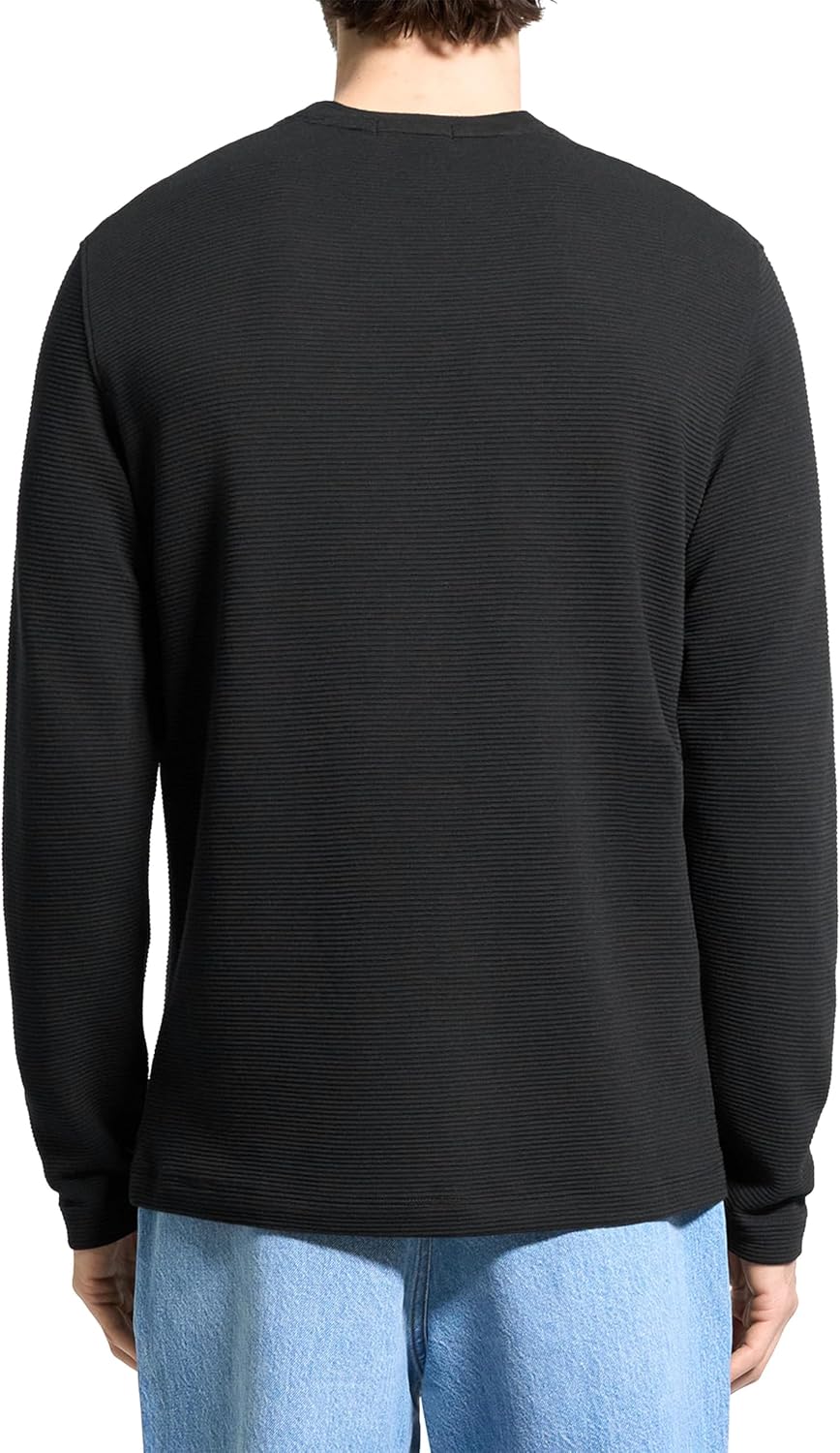 Theory Men's Delroy Tee Long Sleeve in Studio Jacquard
