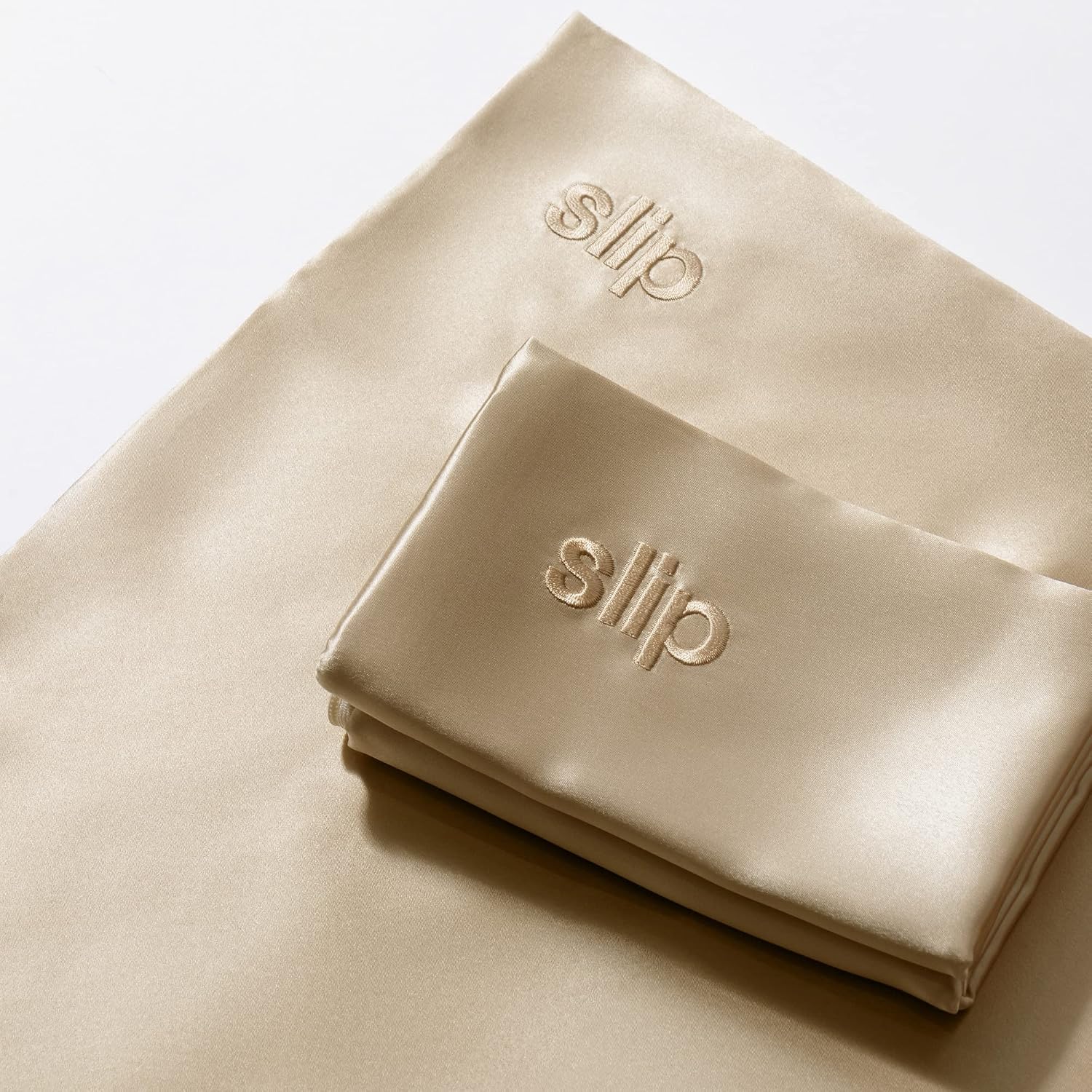 slip King Pure Silk Pillow Case - 100% Pure 22 Momme Mulberry Silk- King Size Standard Pillow Case -Anti-BedHead, Anti-Sleep Crease, Caramel (20' x 36')