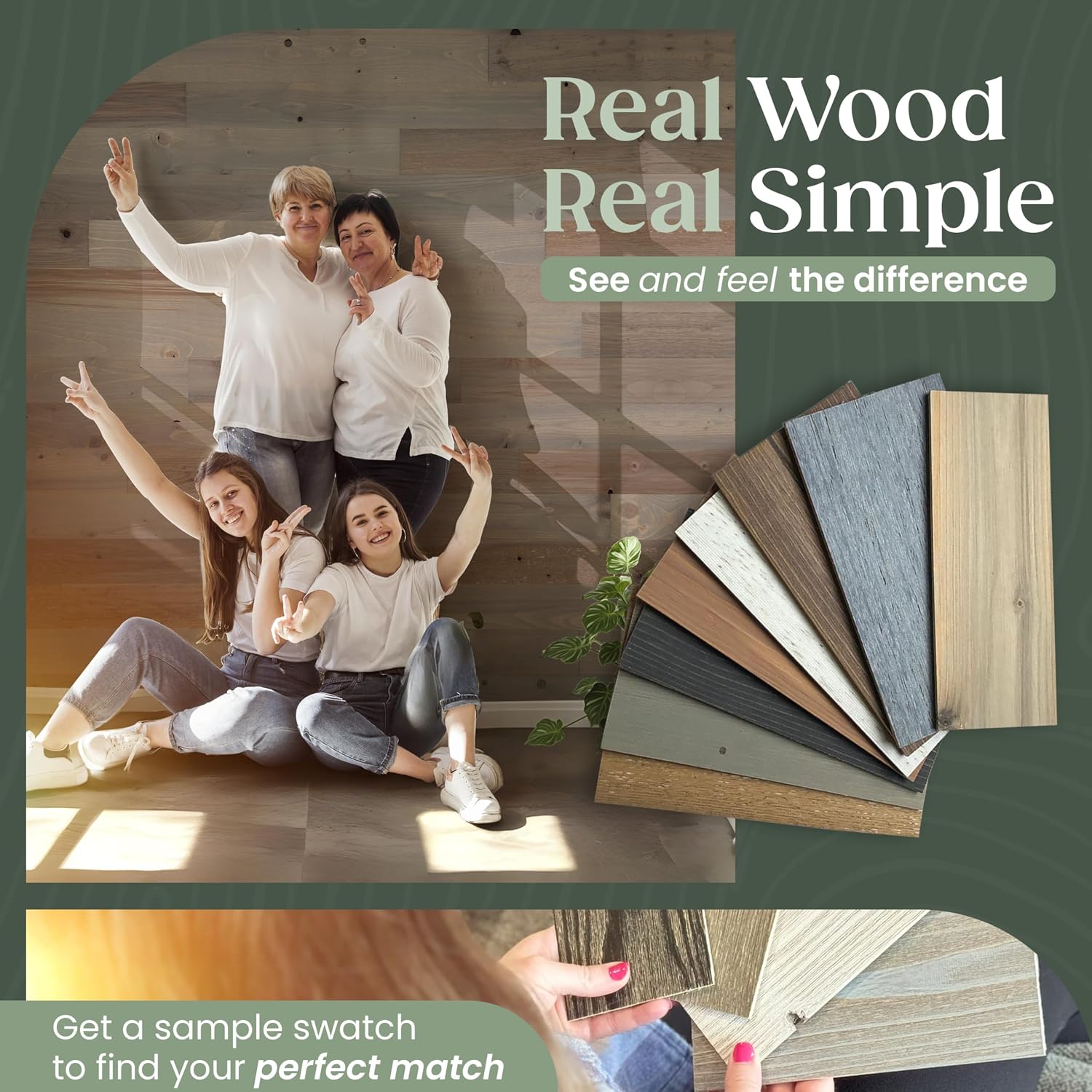 TIMBERCHiC 100% Reclaimed Wood Wall Planks - Made in USA - Peel-and-Stick Panels for Interior Decor - DIY Accent Wall Panels, Driftwood (3' x 20 Sq Ft)
