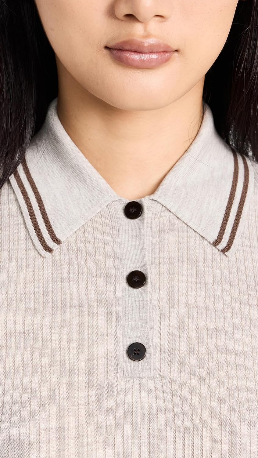Theory Women's Tipped Rib Polo Top
