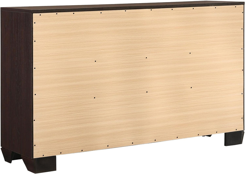 Coaster Home Furnishings Kauffman Transitional 5-Piece Bedroom Set Queen Size Panel Bed Frame 54-inch Headboard Dark Cocoa 204391Q-S5