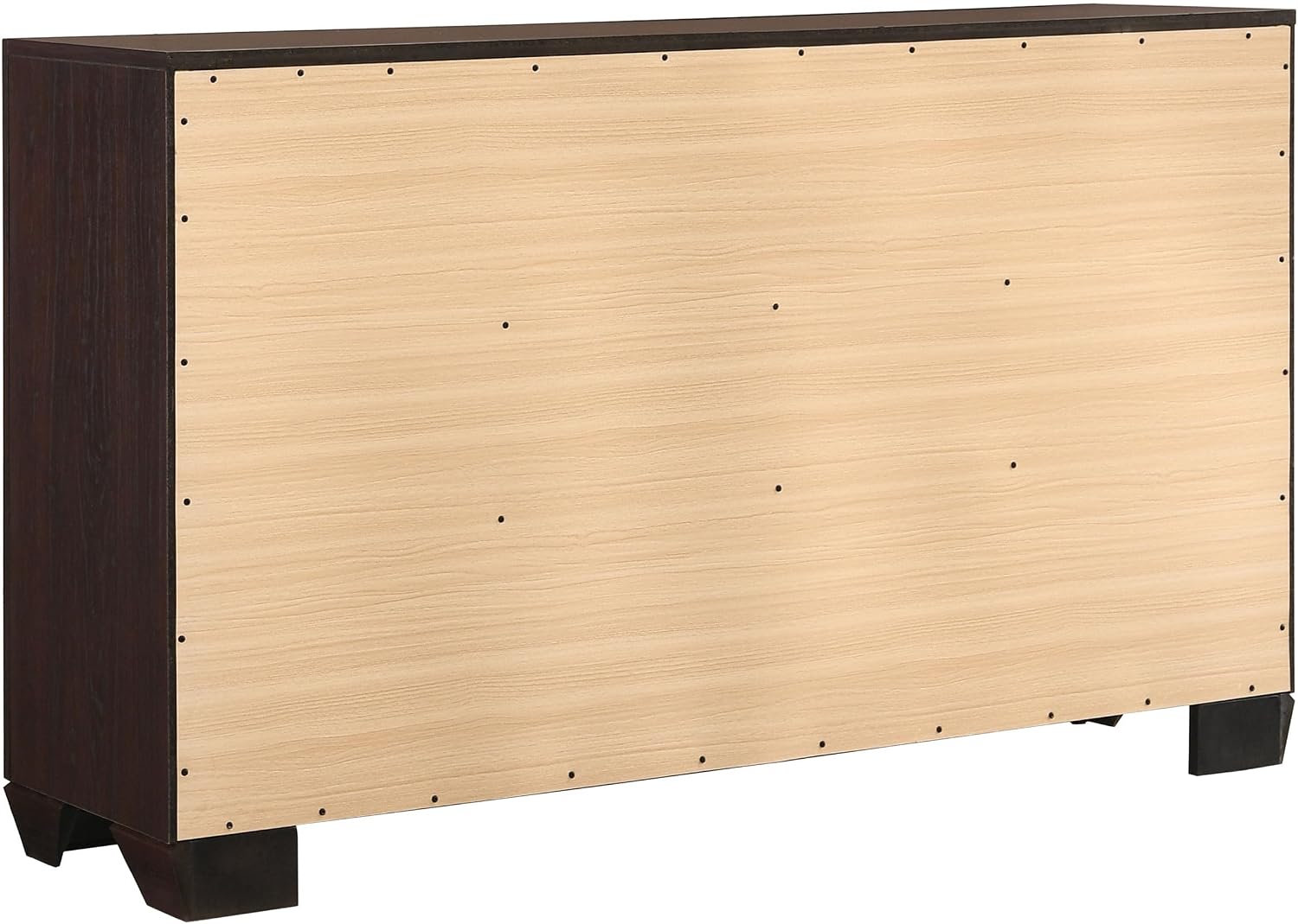 Coaster Home Furnishings Dorian Transitional 5-Piece Bedroom Set Leatherette Upholstered California King Size Panel Bed Frame 46-inch Headboard Dark Cocoa 300762KW-S5