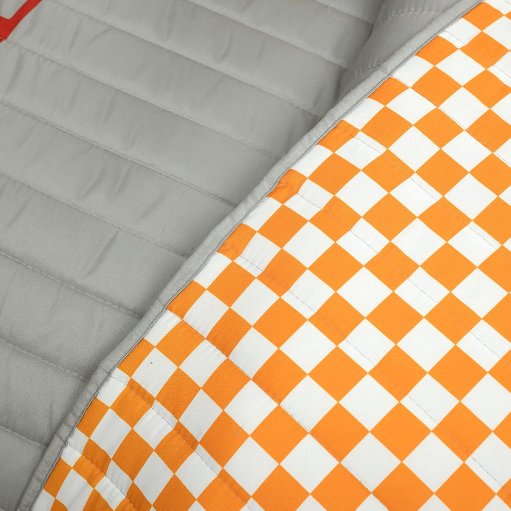 Lush Decor Racing Cars Reversible Oversized 5 Piece Quilt Set, Full/Queen, Gray & Orange