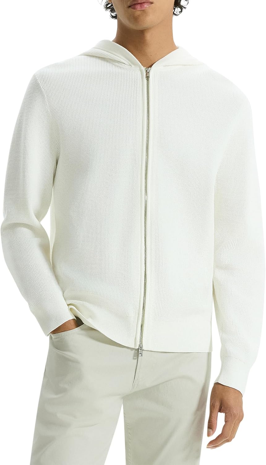 Theory Men's Mhylo Full Zip Hood in Breach