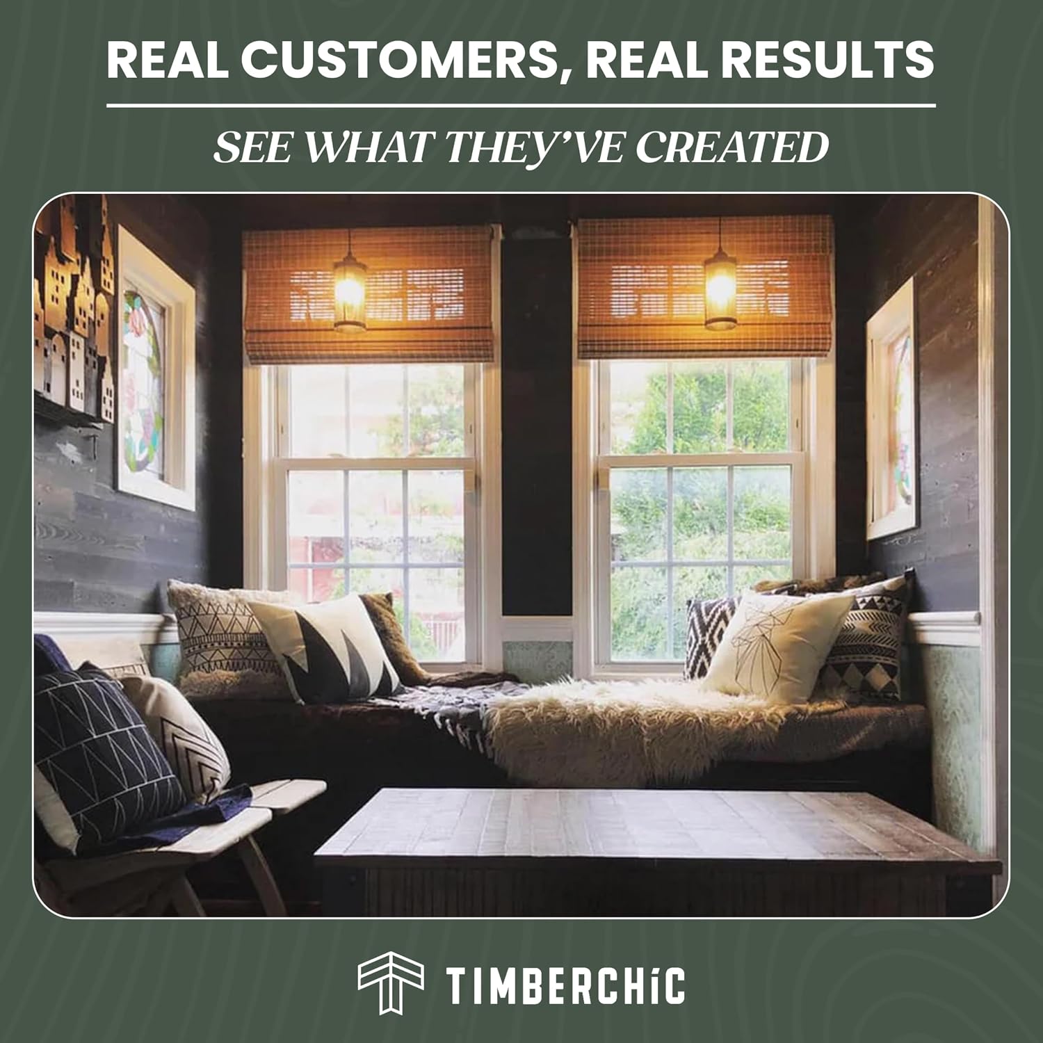 TIMBERCHiC 100% Reclaimed Wood Wall Planks - Made in USA - Peel-and-Stick Wall Panels for Interior Decor - DIY Accent Wall Panels, Black Ice (4' x 20 Sq Ft)
