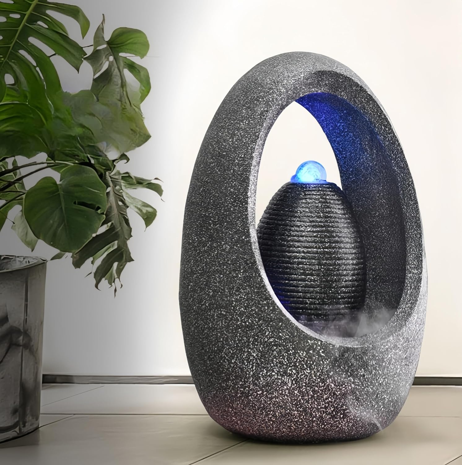 Tabletop Water Fountain Indoor - Water Fountain Decor for Meditation, Relaxation for Yoga, Study, Tea, Living Room, Office, Beauty Club Decor (Extra Large)
