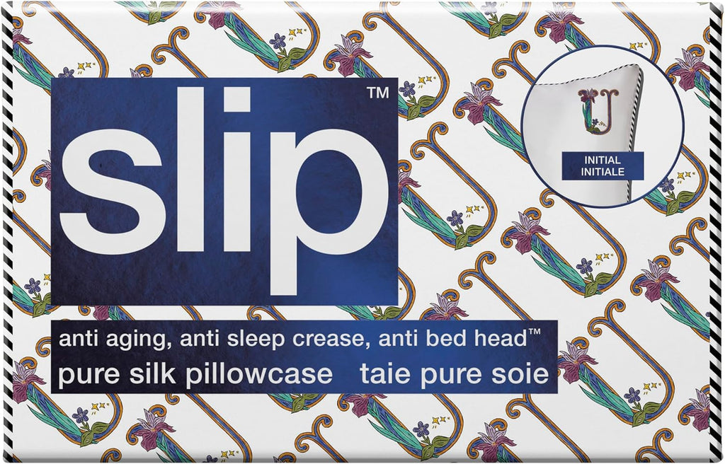 slip The Original Queen Pure Silk Pillow Case - 100% Pure 22 Momme Mulberry Silk - Queen Standard Size - Anti-Aging, Anti-BedHead, Anti-Sleep Crease, Initial Collection: Letter U (20' x 30')