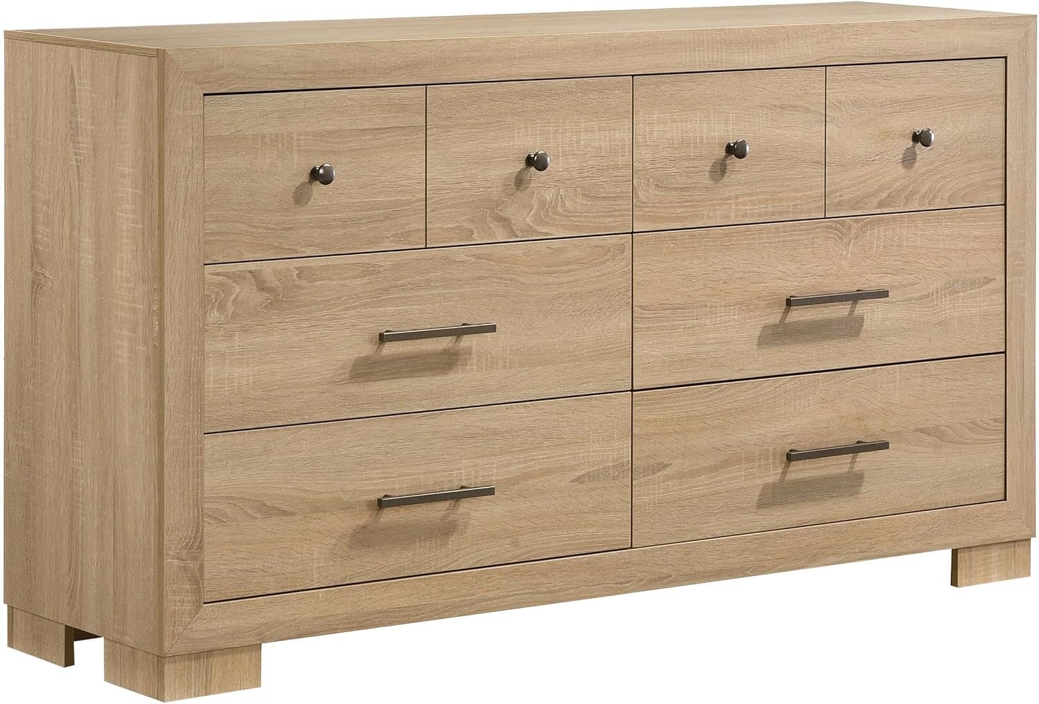 Coaster Home Furnishings - Arielle - Wood - 5-Piece Bedroom Set with Storage Bed, Channel-Tufted Headboard, Bookcase Panels and Transitional Style - Bedroom - Queen Size - Light Oak - 223111Q-S5