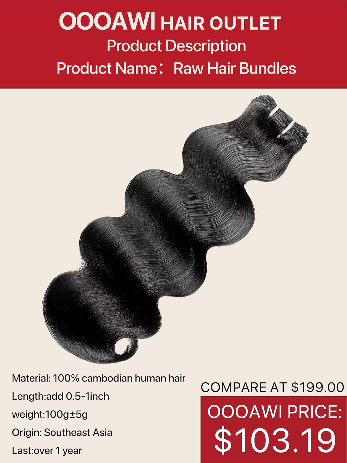 15A Body Wave Bundles Human Hair 24 Inches Triple Lifespan Than 12A Bundles Keep Silky And Soft After Multiple Washes 100% Raw Indian Hair Bundles 'Boutique's Quality-Half The Price'