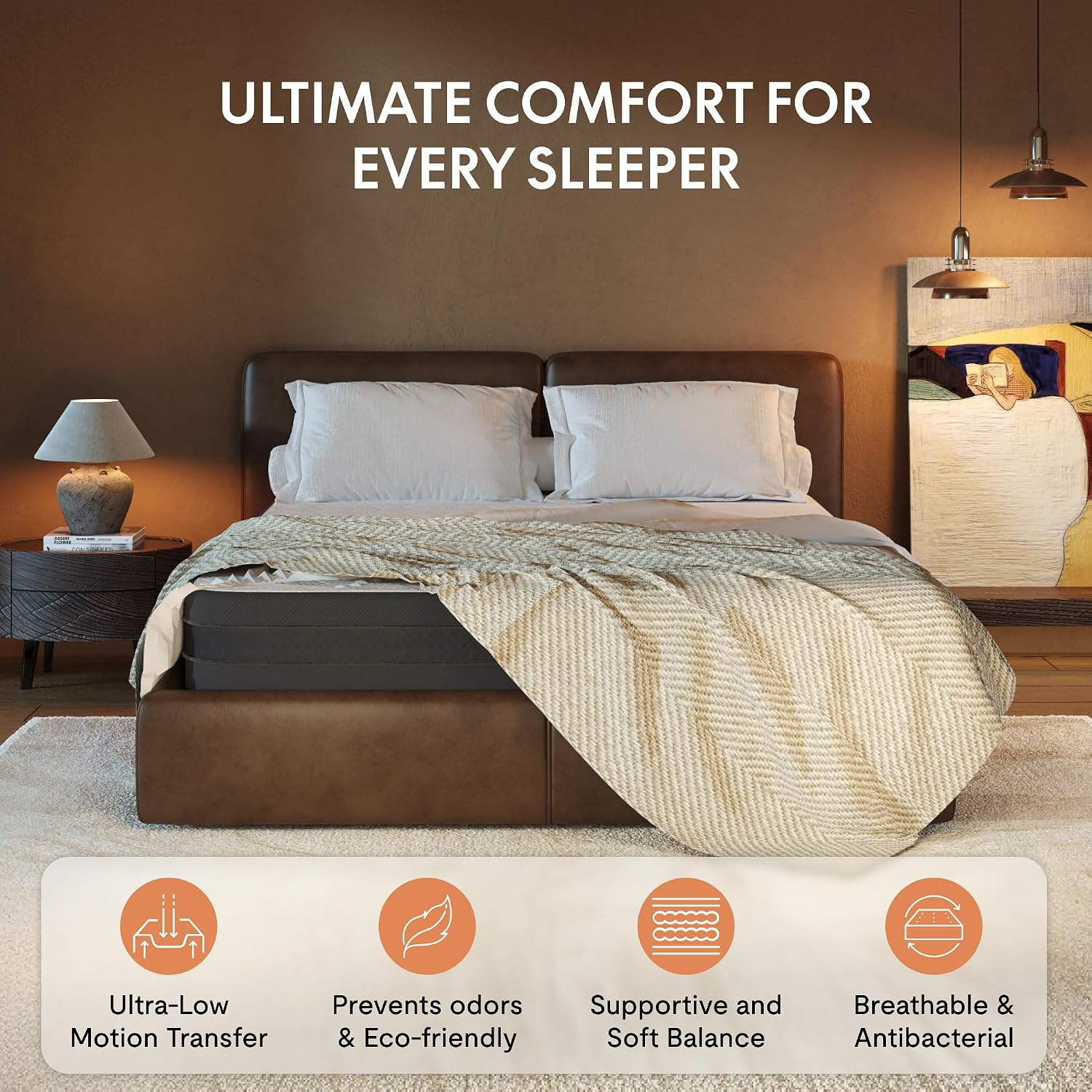 FLEXISPOT S2E-PRO Adjustable Bed Frame Base Twin XL with 12-Inch Cooling Gel Memory Foam Mattress, Head and Foot Incline, Zero Gravity, One-Touch Flat, 2 Memory Settings, Wireless Remote, Flashlight
