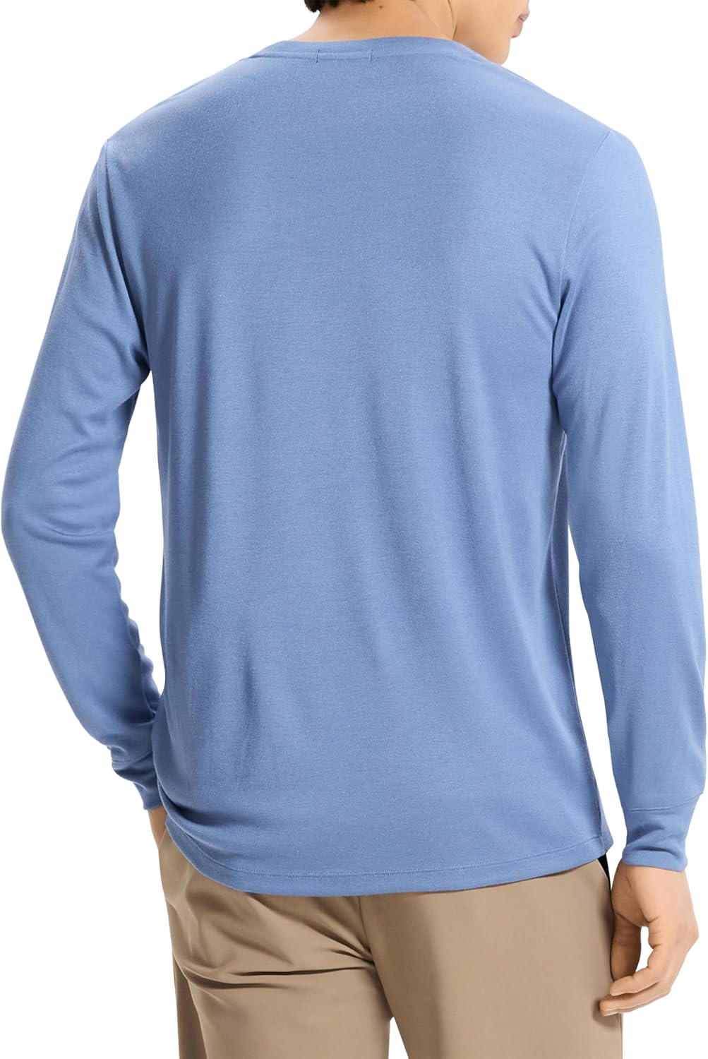 Theory Men's Essential Tee in Anemone Milano, Blue Lake, S