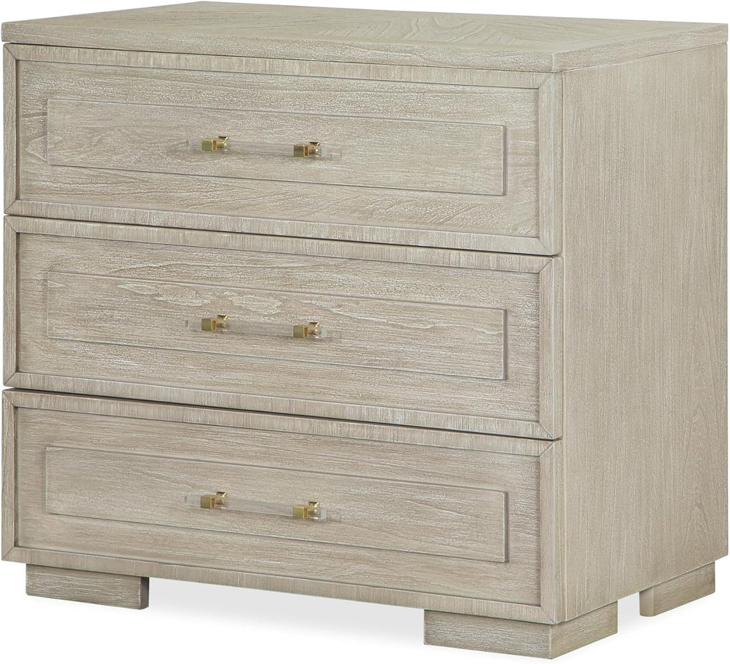 First of a Kind Celine Modern 5 Piece King Bedroom Set with Warm Wood Finish Clean Contemporary Design Coordinated Furniture Collection