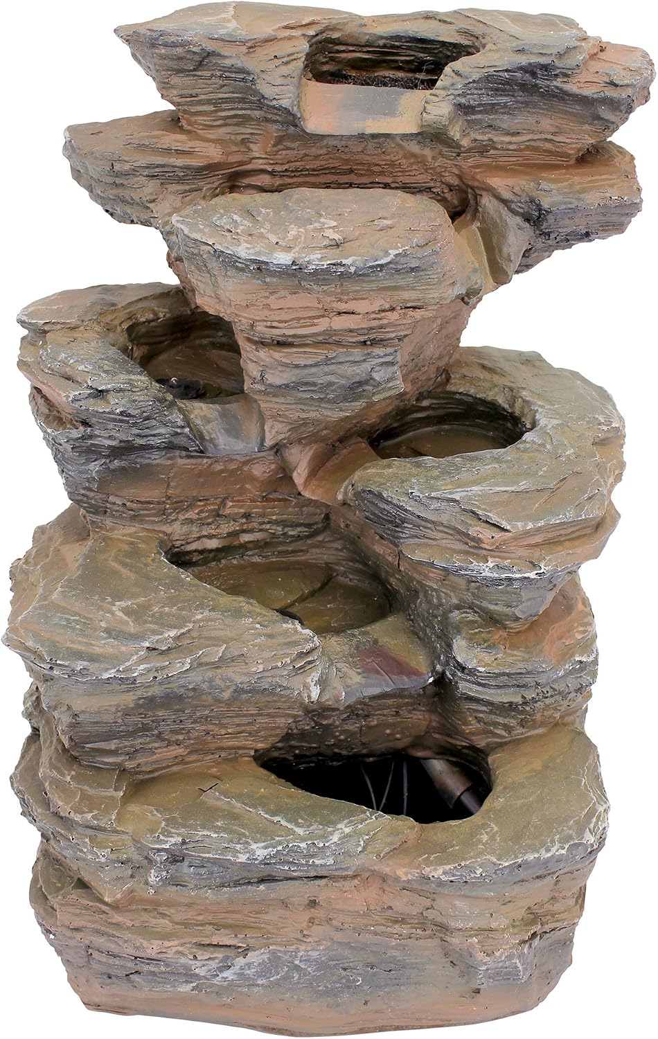 Design Toscano Devil's Thumb Falls Illuminated Garden Fountain, Full Color , 10 x 13 x 17.5 inches