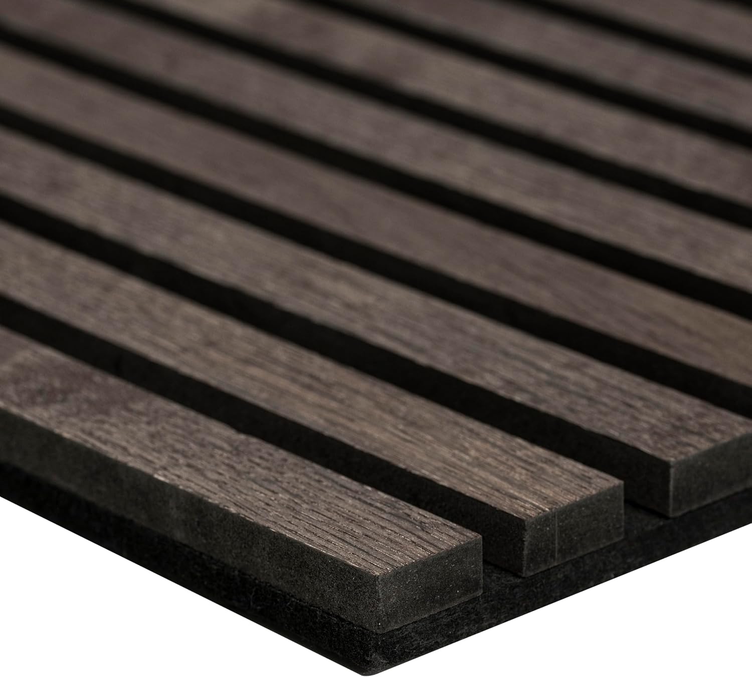 MSI Acoustic Wood Slat Wall Panels for Interior Decor, 3D Fluted Sound Absorbing Wood Paneling for Accent Wall Ceiling Kitchen Living Room Bedroom, Eco-Friendly MDF - 9.5 in. x 94.5 in. - Umber