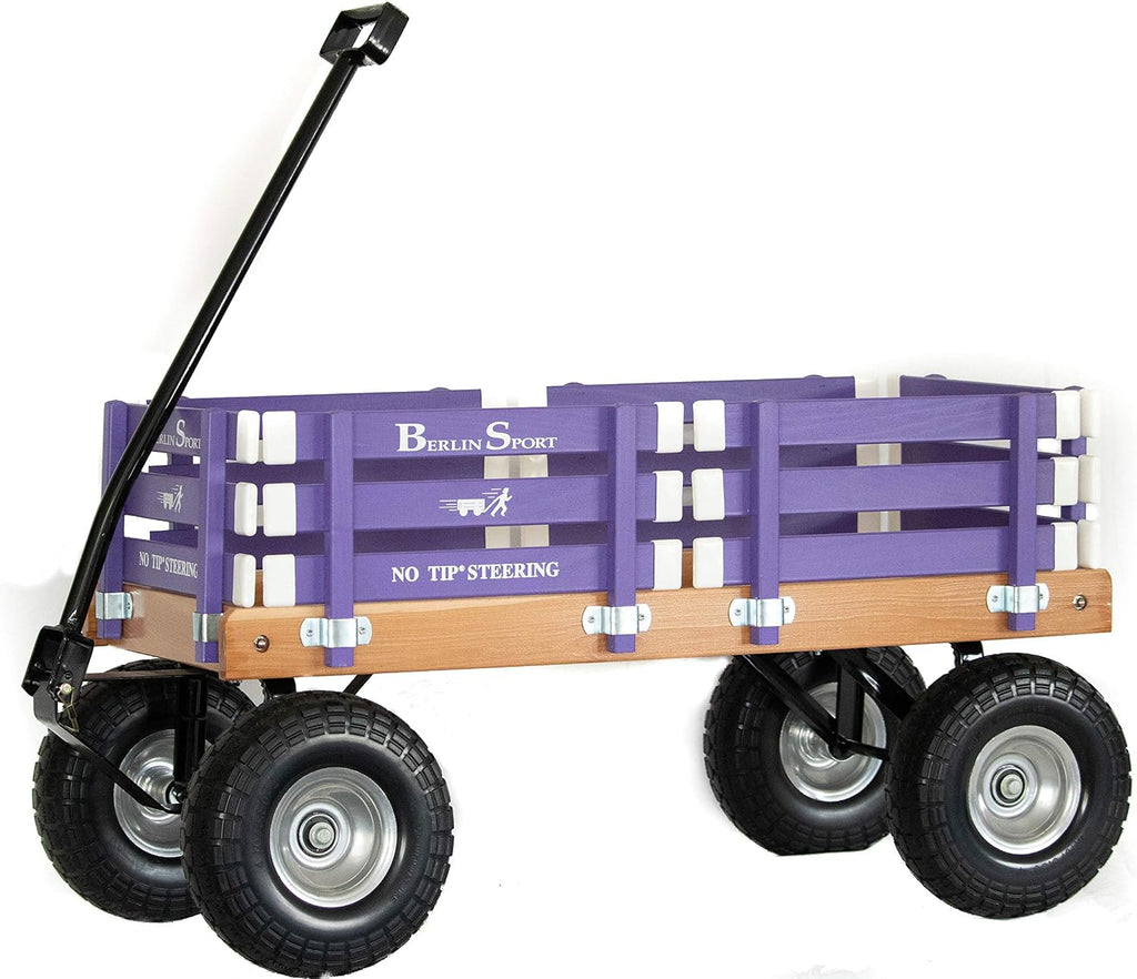 Berlin Flyer Sport Wagon - Model F410 - Amish Made in Ohio, USA - 10' No-Flat Tires (Purple)