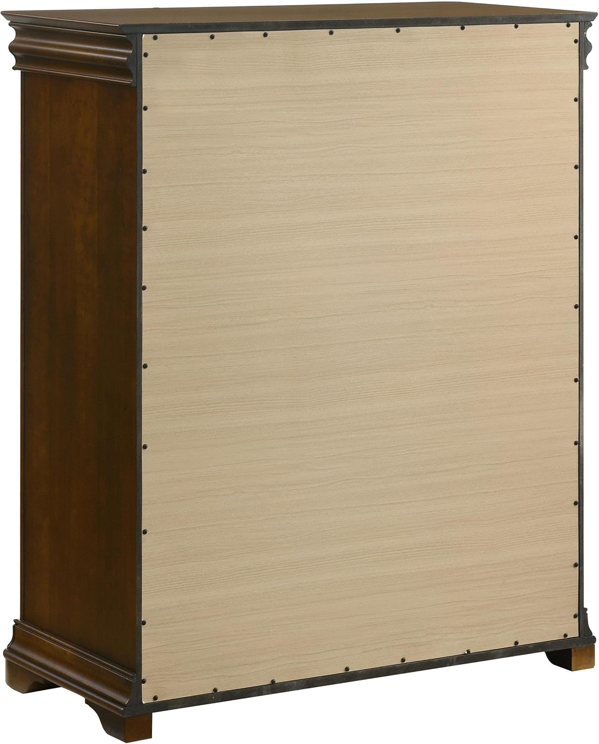 Coaster Home Furnishings - Garland - 5-Piece Bedroom Set with Wood Grain Detail, Cutaway Corners, Padded Headboard and Dual USB Ports - Bedroom - Queen Size - Brown Cherry - 205301Q-S5