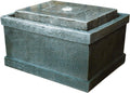 19' Stone Chest Fountain and Birdbath with LED Lights