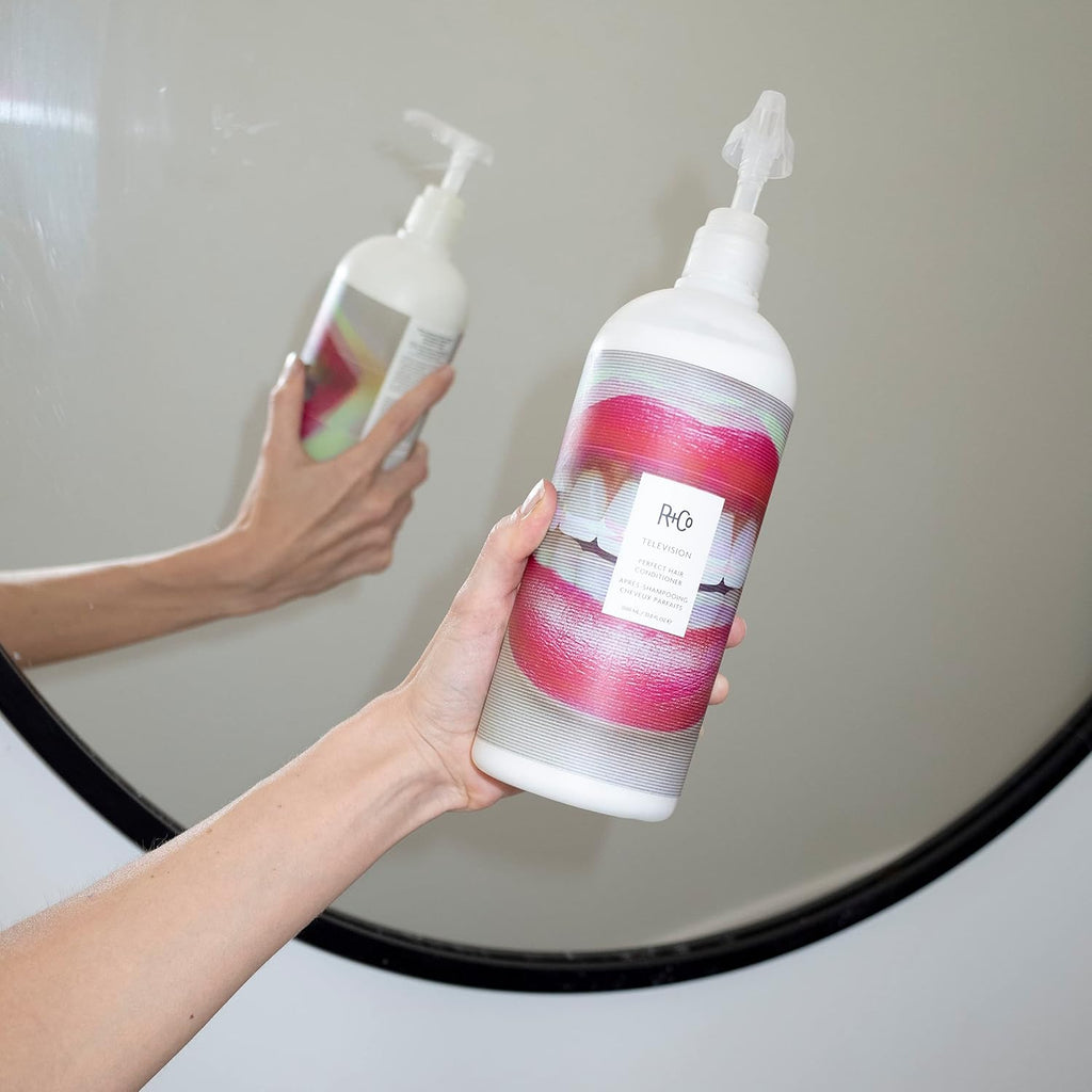 R+Co TELEVISION Perfect Hair Conditioner – Hydrating & Smoothing Hair Conditioner, Adds Shine & Softness, All Hair Types