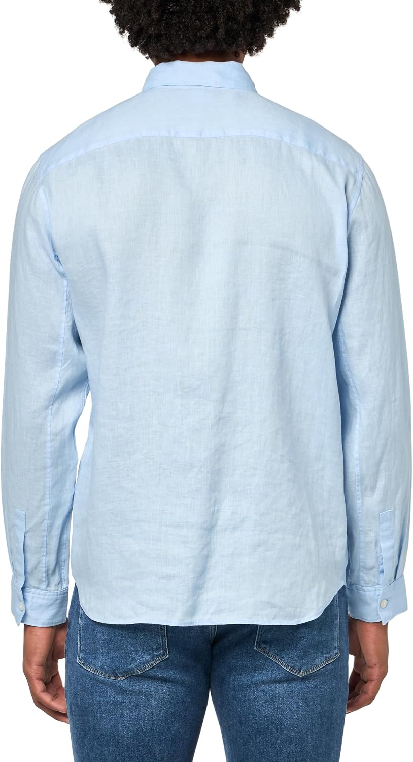 Theory Men's Theory Men's Irving Long Sleeve Button Down Woven in Relaxed Linen