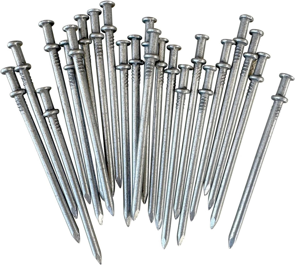 Sandbaggy 16d Duplex Nails (3.5' Long) - Temporary Construction, Concrete Forms, Scaffolding - 8 Gauge Steel - Smooth Shank, Flat Head - Removable/Reusable (2000)