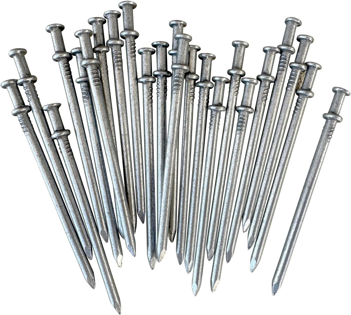 Sandbaggy 16d Duplex Nails (3.5' Long) - Temporary Construction, Concrete Forms, Scaffolding - 8 Gauge Steel - Smooth Shank, Flat Head - Removable/Reusable (6000)