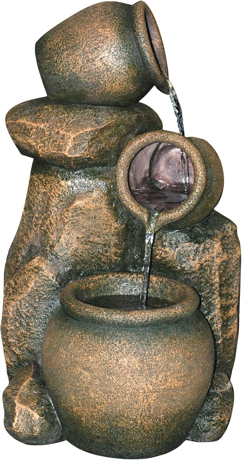 Water Fountain - Giare Water Urn Garden Decor Fountain - Outdoor Water Feature