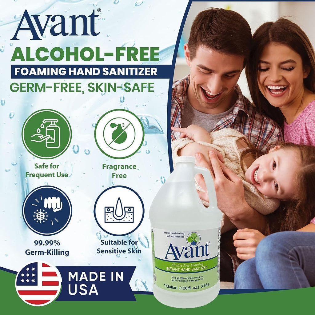 Avant® Alcohol-Free Foaming Hand Sanitizer, 1 Gallon Case of 4 bulk refill