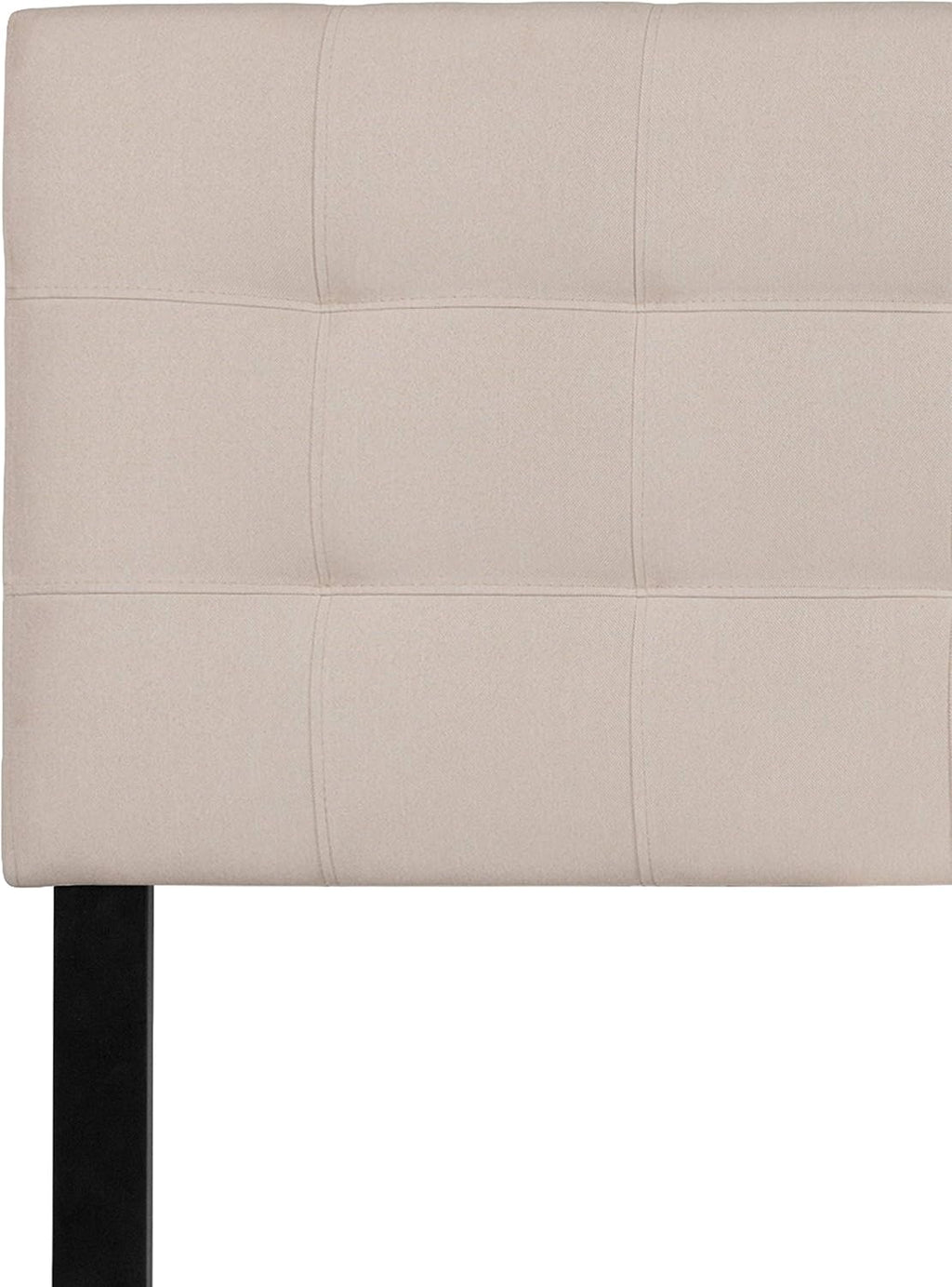 Flash Furniture Bedford Box Stitch Tufted Upholstered King Size Headboard in Beige Fabric