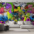 wall26 - Colorful Graffiti - Large Wall Mural, Removable Peel and Stick Wallpaper, Home Decor - 100x144 inches