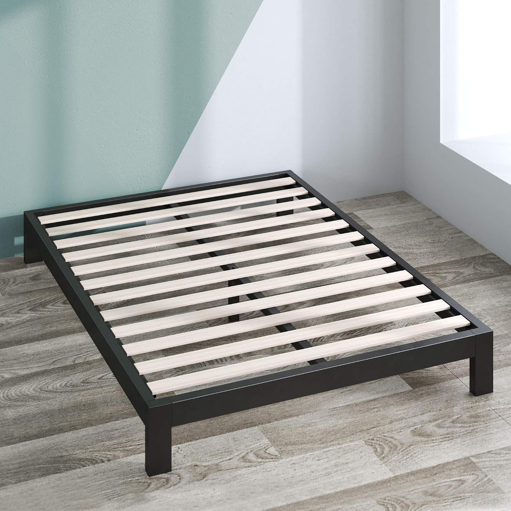 ZINUS Arnav Metal Platform Bed Frame, Wood Slat Support, No Box Spring Needed, Easy Assembly, Black, Full
