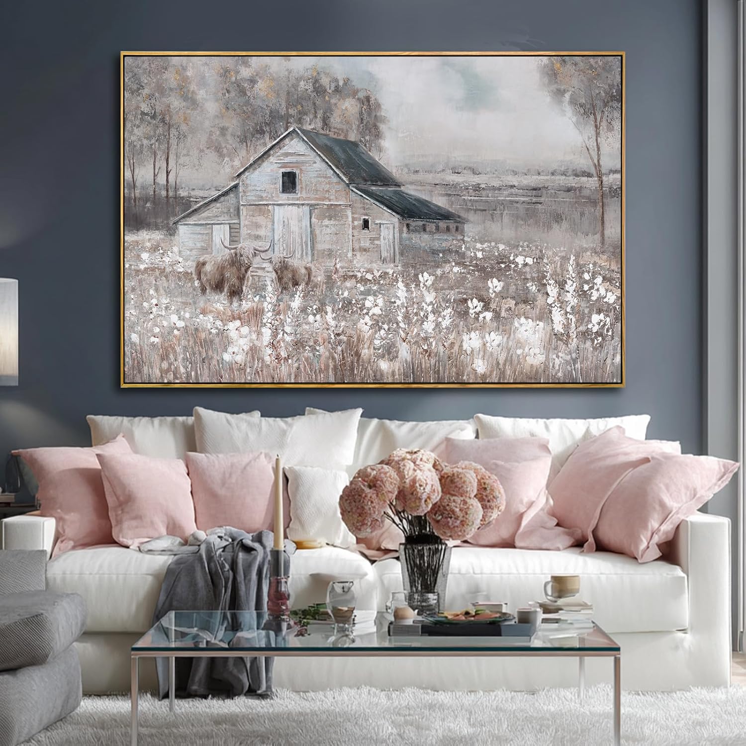 SDYA Nature Wood Wall Decor Tree Wall Art Farmhouse Artwork 32'x48' Large Pictures for Living Room Bedroom Office Decorations