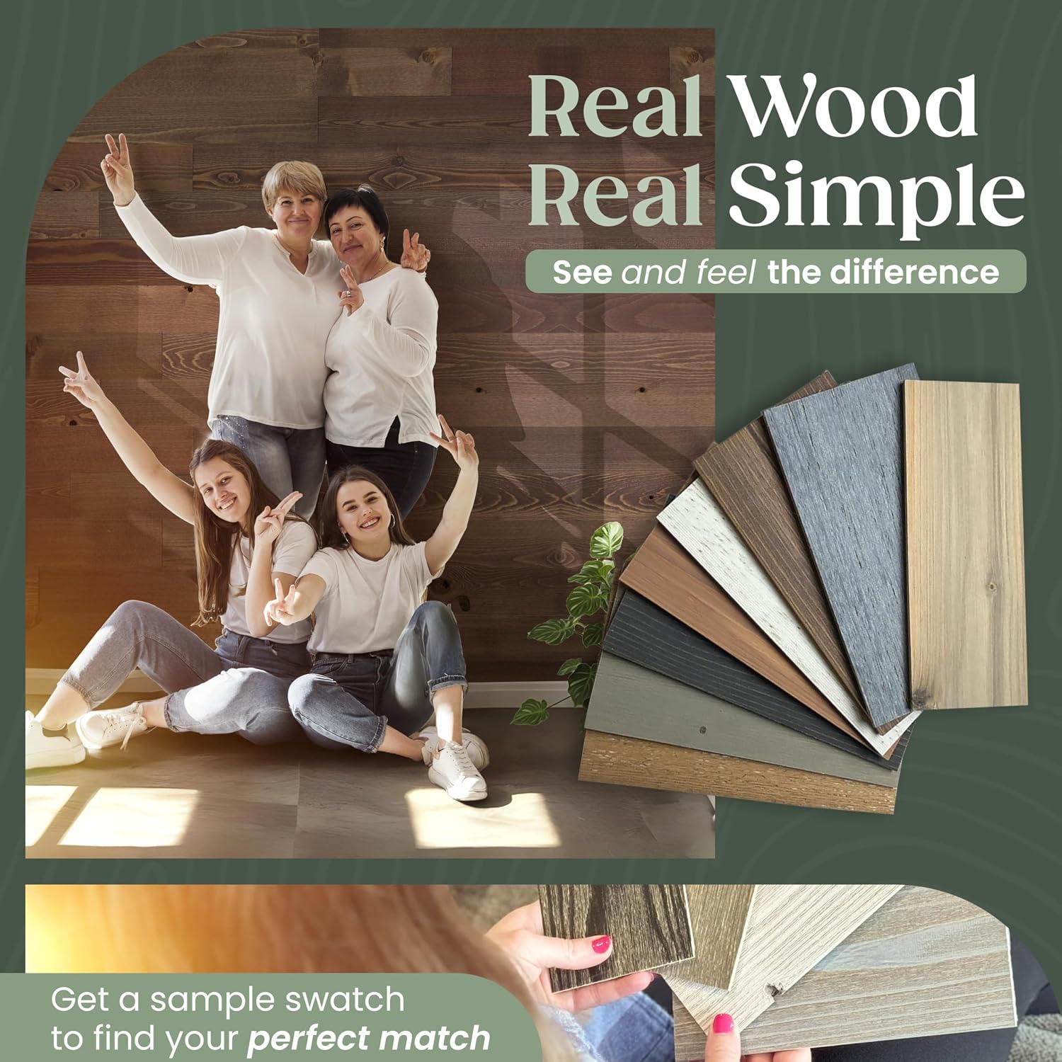TIMBERCHiC 100% Reclaimed Wood Wall Planks - Made in USA - Peel-and-Stick Wall Panels for Interior Decor - DIY Accent Wall Panels, Freestone (3' x 10 Sq Ft)