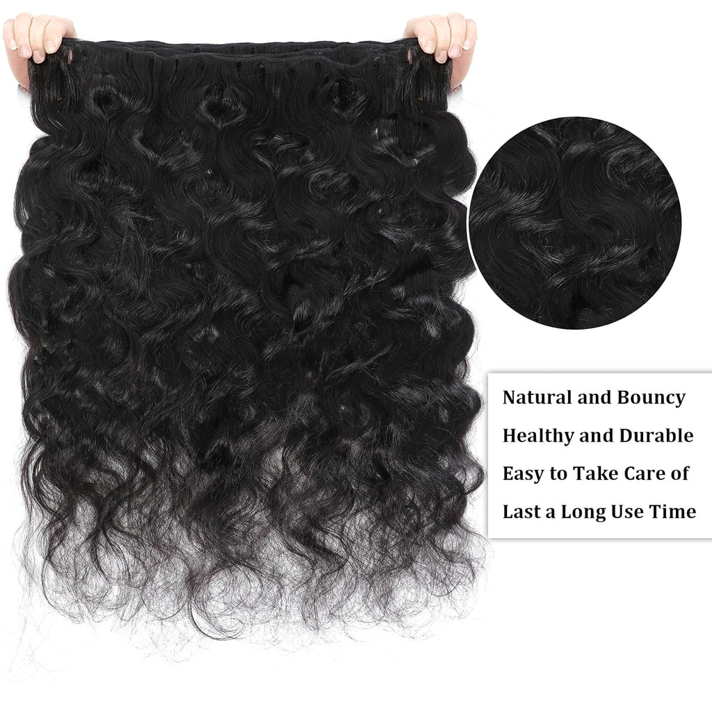 16A Raw Body Wave Bundles Human Hair 100% Human Hair Bundles,Triple Lifespan Virgin Remy Hair Extensions,Keep Texture Silky Soft After Multiple Washes (14 16 18 20 Inch)