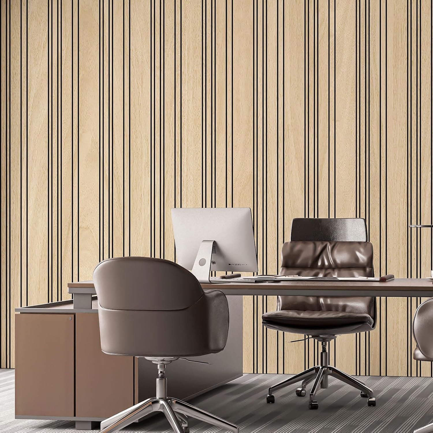 Art3d 4-Pack Glue-On Wall Panels, Wood Grain Texture Interior Wall Decor, 104'x12' Recycled Polystyrene Wainscoting Panels, Low Emission for Living Room Bedroom,Natural Oak