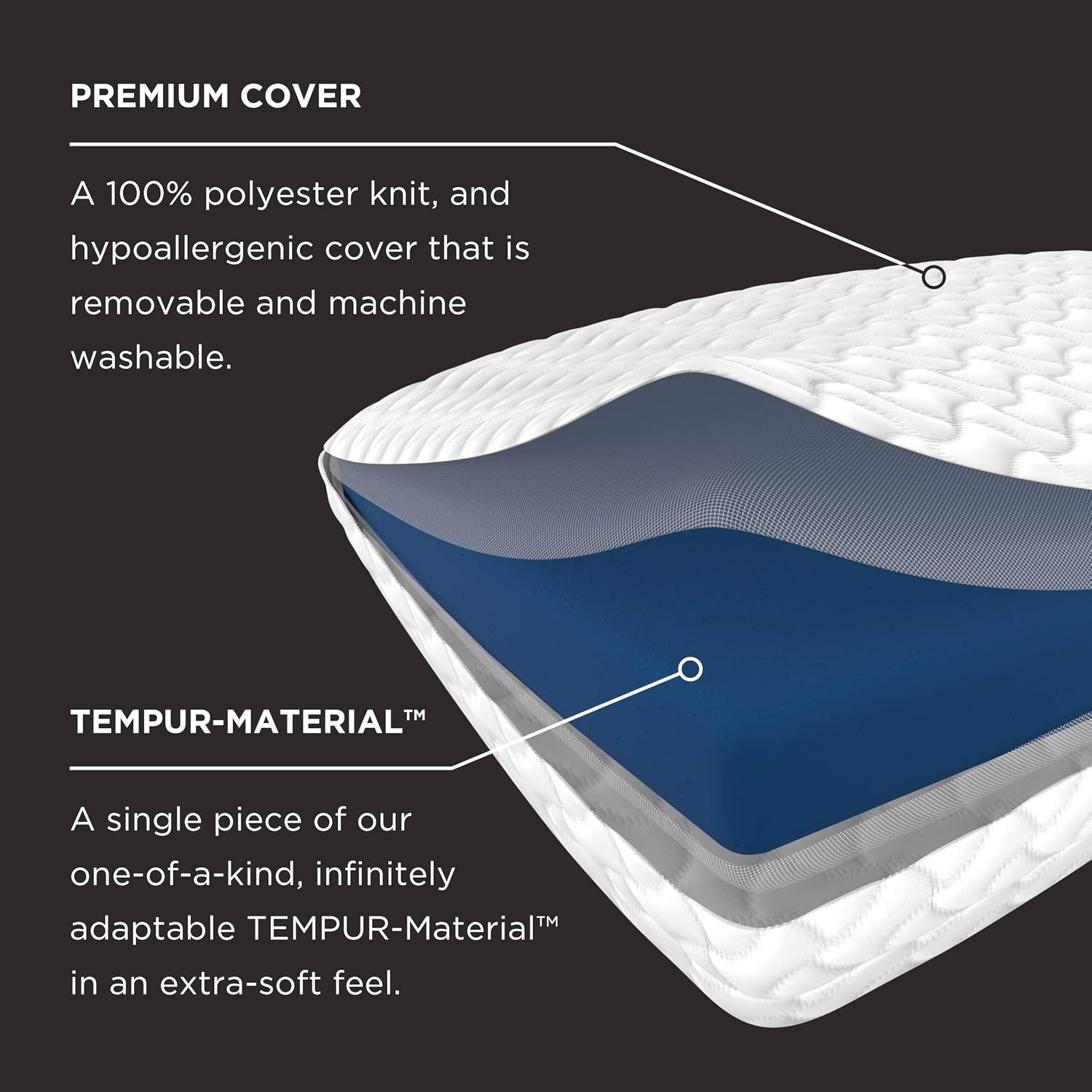 Tempur-Pedic TEMPUR-Cloud® Pillow, King - 2-Pack