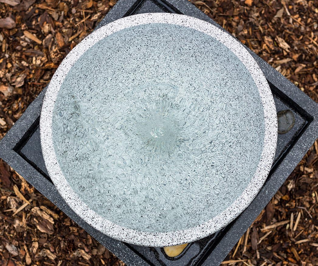 Tenaya Granite Vortex Fountain w/LED Lights: Stylish Whirlpool Water Feature. Hand-Crafted Modern Design, Adjustable Pump. HF-V01-14LT by Harmony Fountains