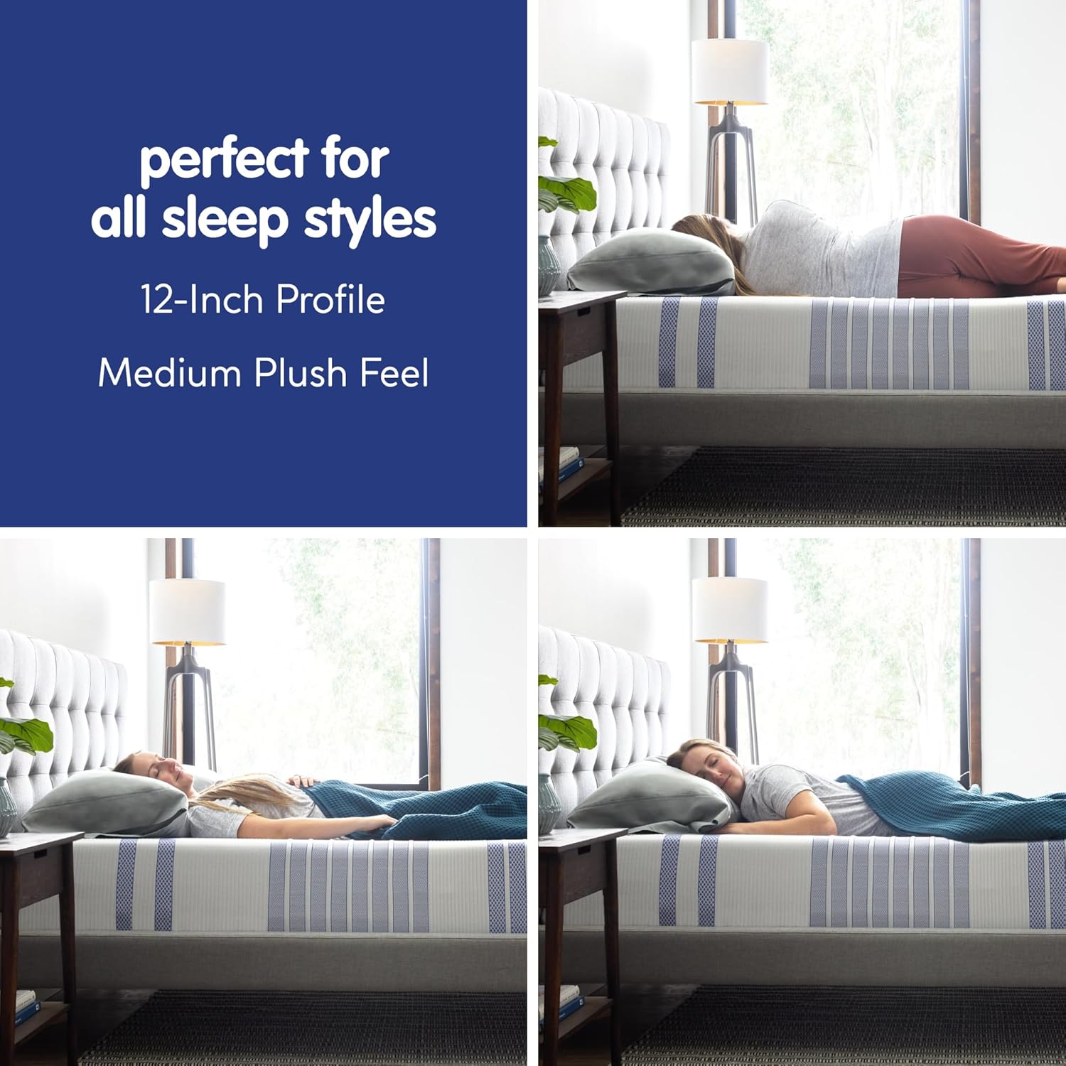Vibe 12-Inch Gel Memory Foam Mattress - Cooling Gel - Pressure-Relieving Support - Medium-Firm Feel - CertiPUR-US Certified - Bed-in-a-Box - California King Size