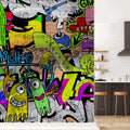 wall26 Colorful Graffiti Large Wall Mural, Removable Peel and Stick Wallpaper, Home Decor - 120x96 inches