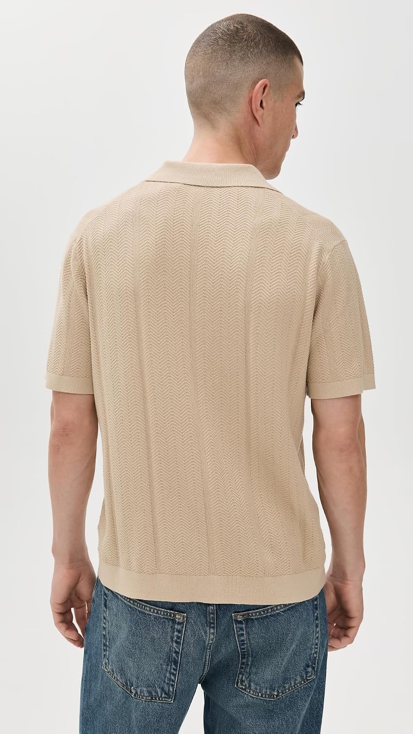 Theory Men's Camp Collar Shirt in Cotton Twist