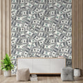wall26-100 Dollar Bills Collage Background Large Money Wall Mural, Removable Peel and Stick Wallpaper, Home Decor - 96x96 inches
