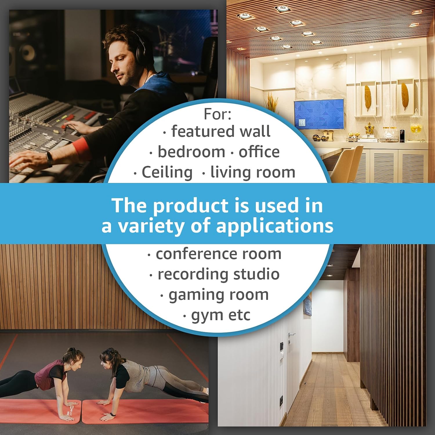 Art3d 2-Pack 94.5' x 24' Acoustic Wood Panels for Wall, 31 sq.ft Soundproof Wood Slat Panels, 3D Fluted Sound Absorbing Paneling for Interior Wall Decor, Living Room, Bedroom - Peach