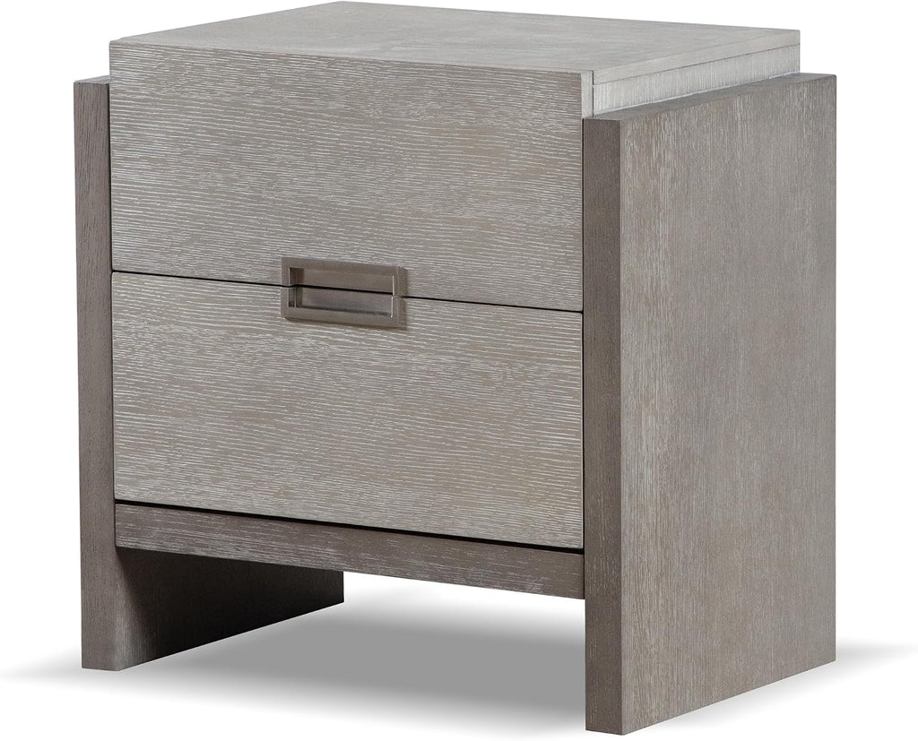 Furniture of America Burnett Solid Wood 5-Piece Bedroom Set, Queen-Size Bed with Padded Headboard, Felt-Lined Top Drawer, Stability and Durability Frame, Box Spring Required, Gray