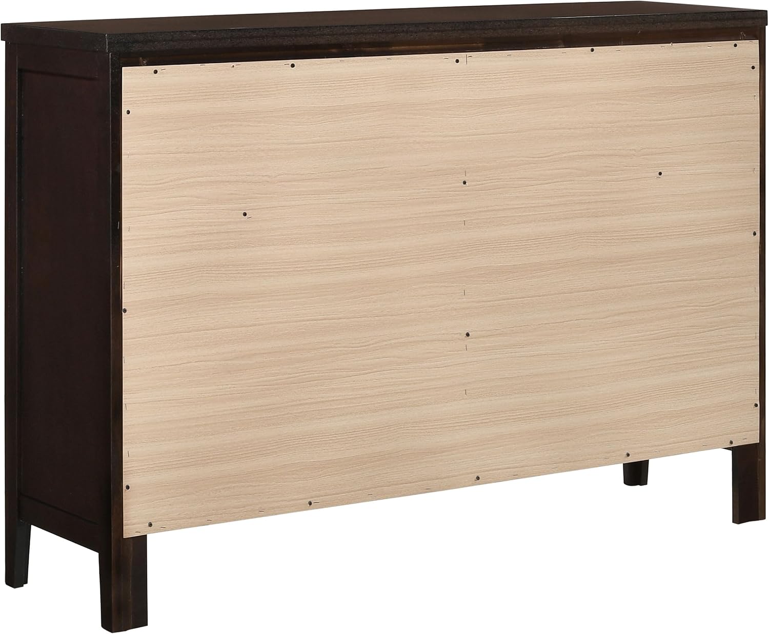 Coaster Home Furnishings Carlton Contemporary 5-Piece Bedroom Set Leatherette Upholstered California King Size Panel Bed Frame 51-inch Headboard Cappuccino 202091KW-S5