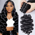 Body Wave Human Hair Bundles 12A Raw Bundles Human Hair,16 18 20 22 Inch Indian Virgin Bundles Human Hair Quick Weave, Triple Lifespan No Tangle Shedding Keep Texture Silky Soft After Multiple Washes