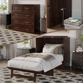 AFI, Northfield Murphy Bed Chest Twin XL with 6' Mattress, Storage Drawer & Built-in USB Charger, Burnt Amber