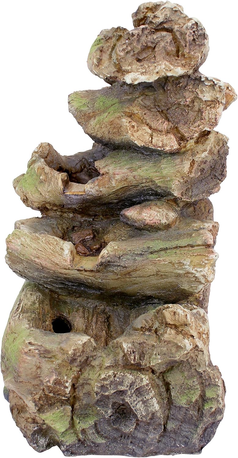 Design Toscano Mesquite Falls Illuminated Garden Fountain, 12.5 x 10 x 17.5