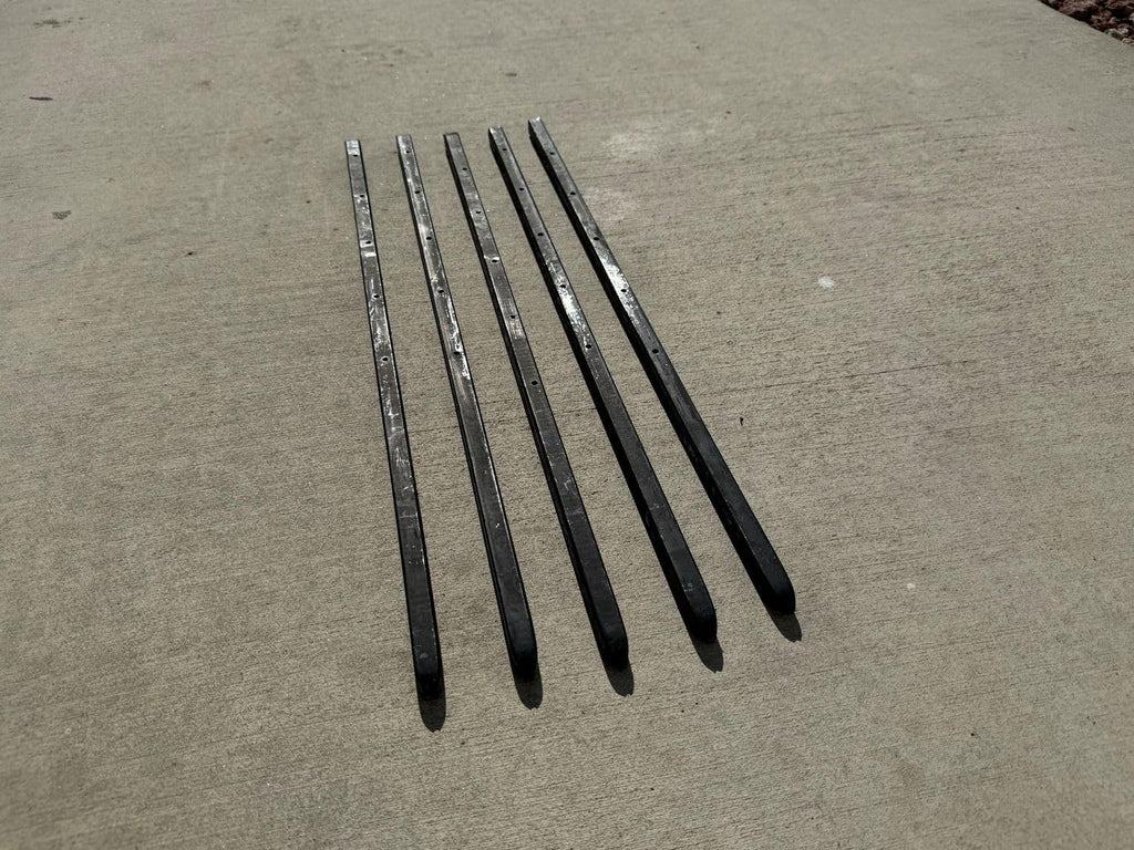 Sandbaggy 24' Square Steel Concrete Form Stakes with Nail Holes - 5/8' Wide - Rust Resistant Coating - Removable, Reusable - Construction Grade Stakes (24 inch, 300)