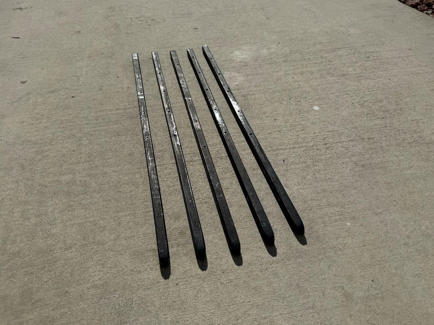 Sandbaggy 24' Square Steel Concrete Form Stakes with Nail Holes - 5/8' Wide - Rust Resistant Coating - Removable, Reusable - Construction Grade Stakes (24 inch, 300)