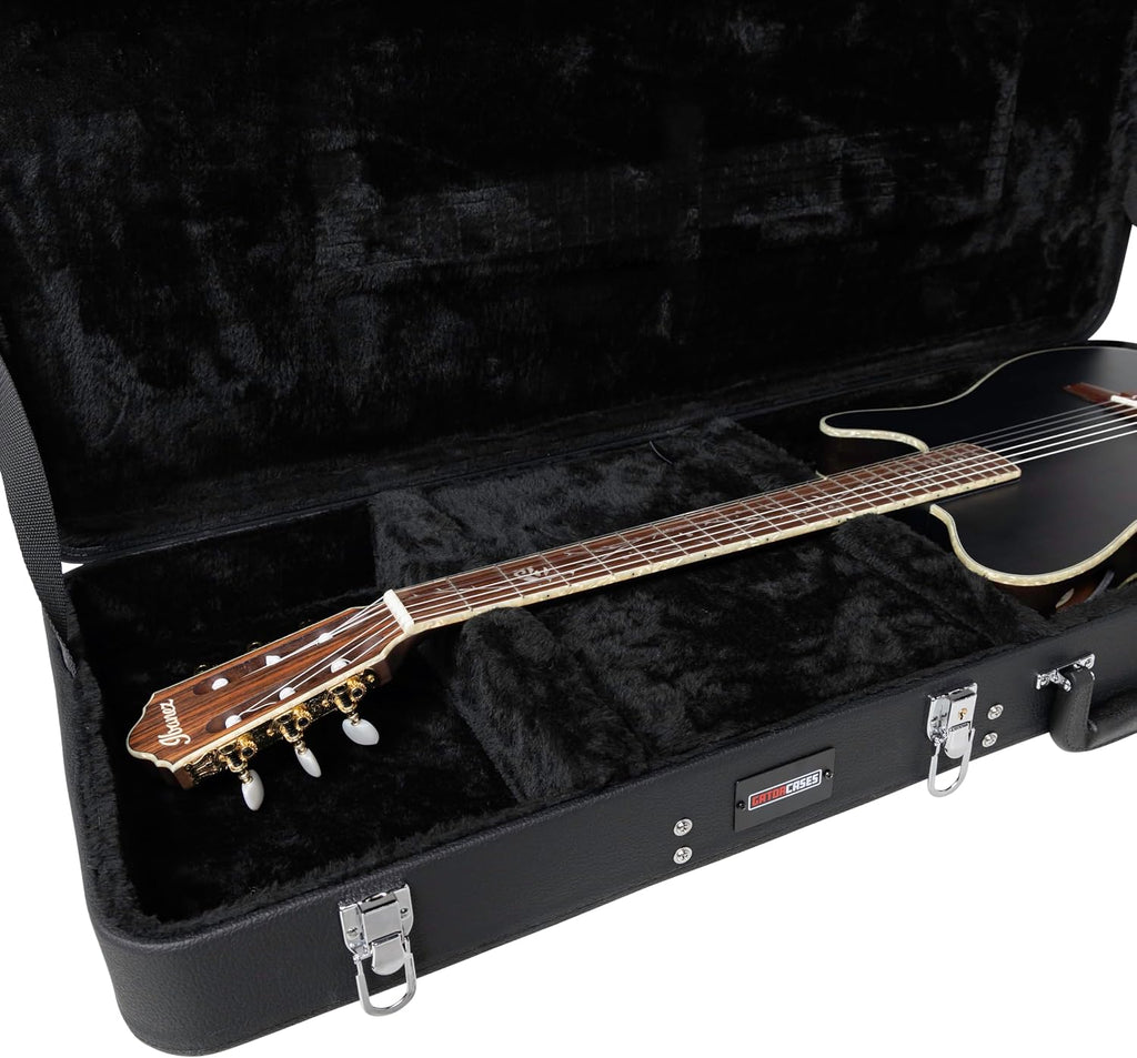 Gator Cases Hard-Shell Wood Case for the Ibanez Tim Henson TOD and FRH Nylon String Guitars; (GWE-TODFRHN)